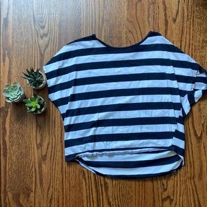 H&M Navy and white striped shirt